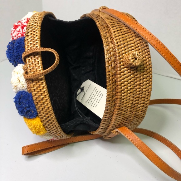 Cleobella Pom Pom Williamsburg Crossbody Basket Bag - Picture 7 of 10